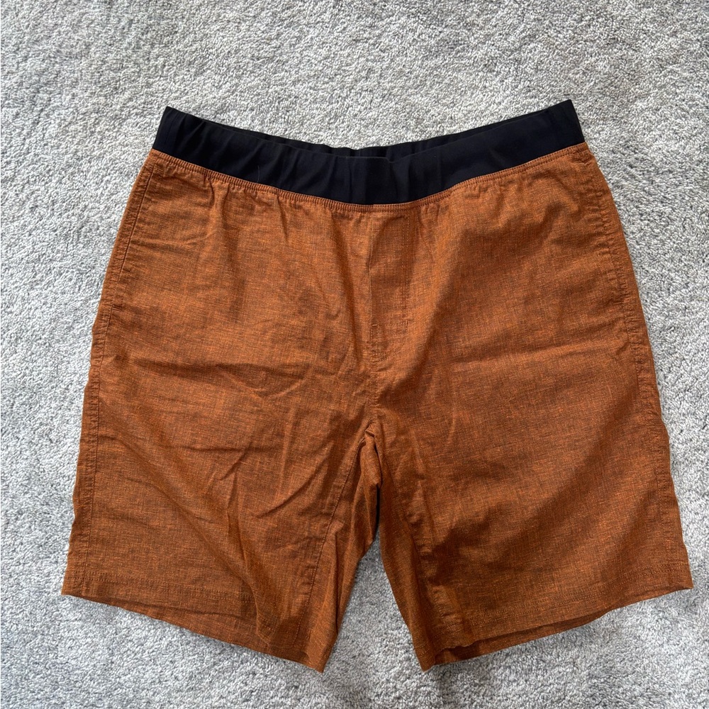 Prana Orange and Black Men's Shorts
